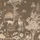 Панно с фактурной фреской "Ornamental Forest" артикул BRIT 1 010 из каталога  British Style Forest с изображением лесных животных, птиц, цветов и растений на коричневом фоне для ванной купить в Москве с доставкой